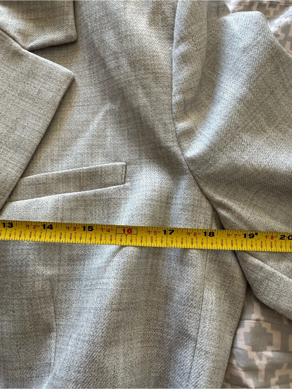 NWT - Zara Light Grey Tailored Blazer Jacket (Size XL) - Picture 11 of 15